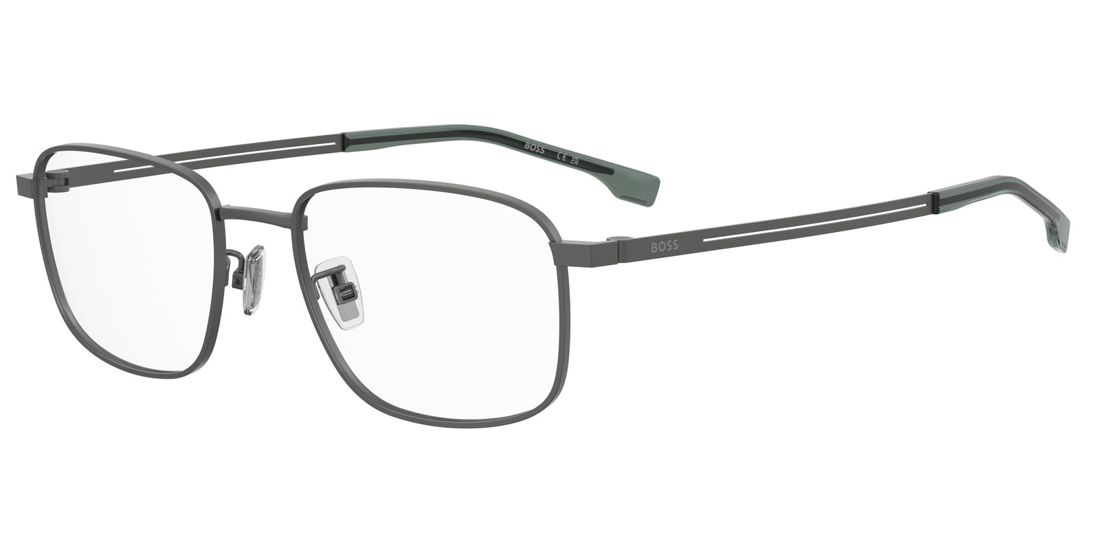 BOSS 1821/G SVK – Rechteckige Titanbrille Anthrazit Mittel